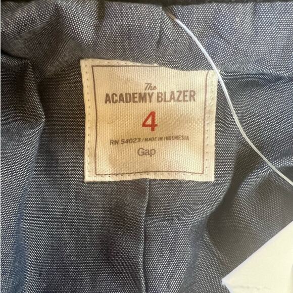 GAP Academy Blazer Wool Blend Black Stone Charcoal Gray 2-Button NWT - Picture 4 of 10